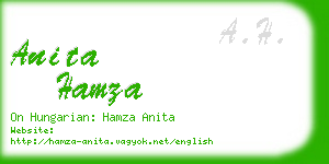 anita hamza business card